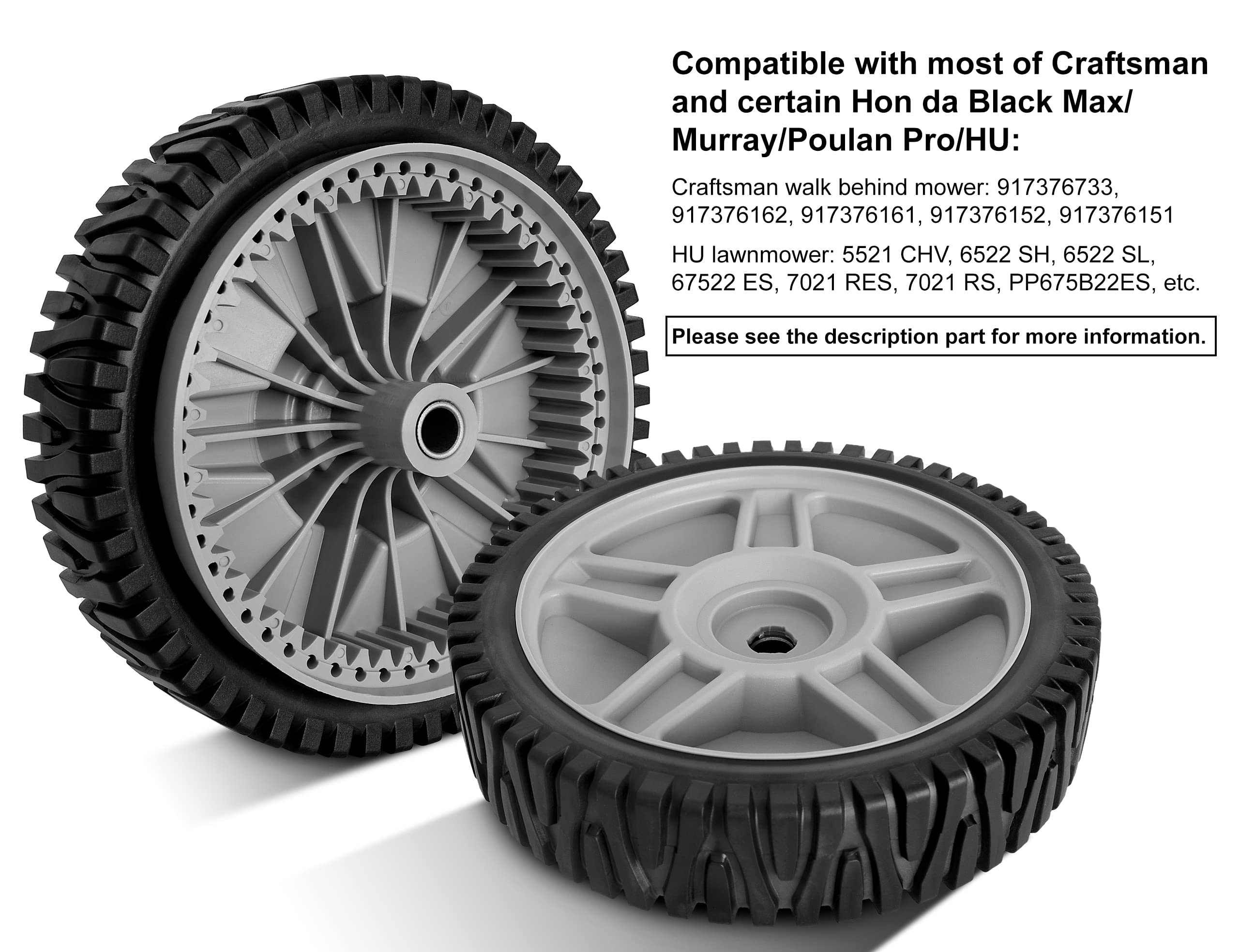 Mua budrash 8 Inch Front Wheels Replaces for HU 581009202-2 Pack Drive ...