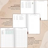 Clever Fox Teacher Planner Undated 18x26cm Hardcover Rose Gold view 4