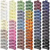 XunYee 60 Pcs Hair Clips Bulk Hair Claw Clips for Women Girls 4.1 Inch Large Rectangle Non-slip Square Strong Hold Jaw