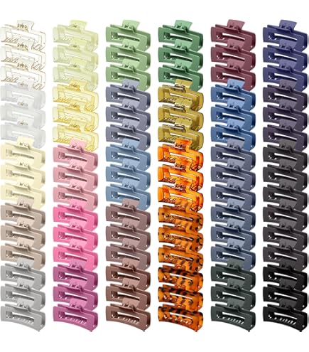 48 Pcs 4.1 Inch Rectangle Claw Clips Bulk Strong Hold Hair Accessories Amazon.com : Yunlly 48 Pcs 4.1 Inch Claw Clips Bulk Large  main image 3