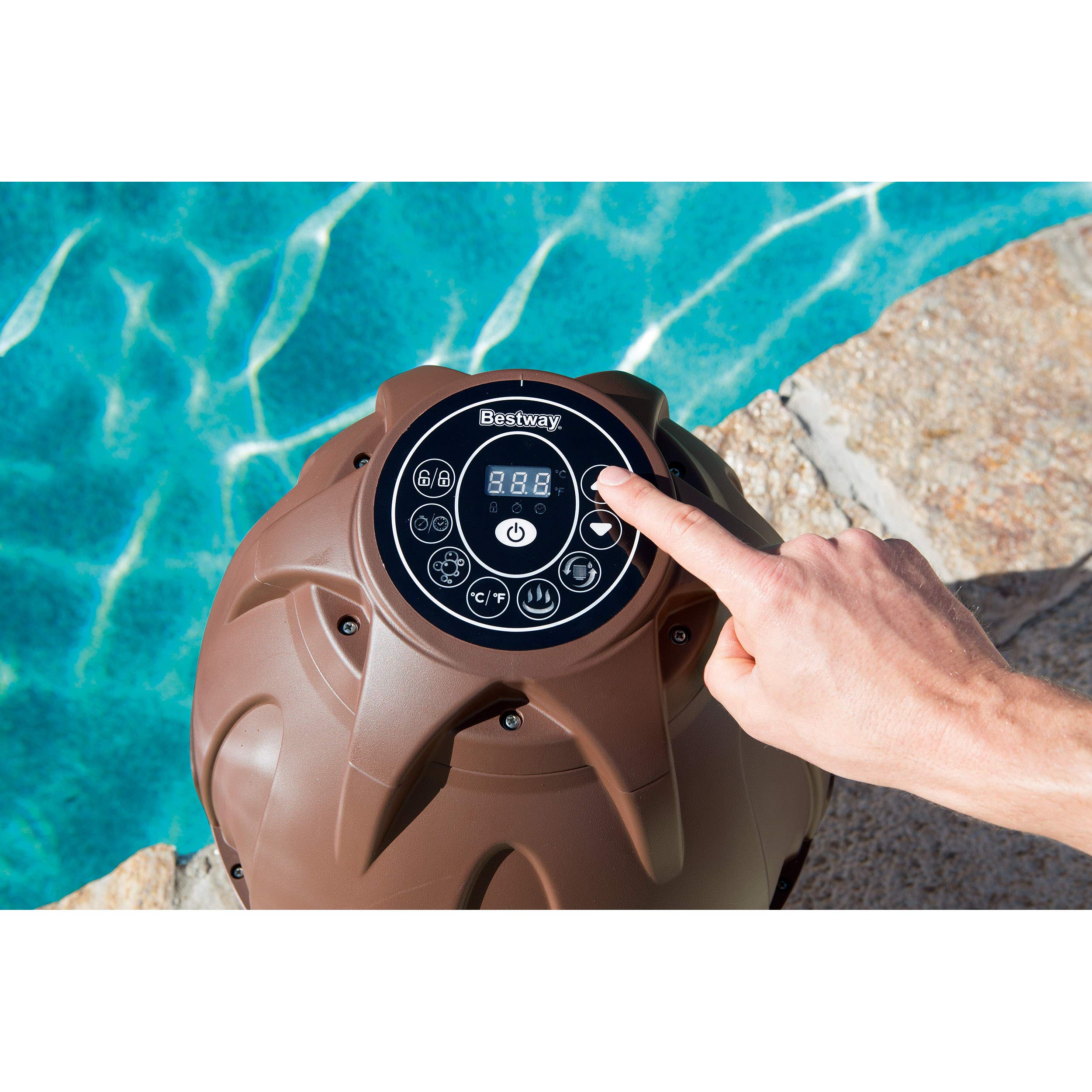 LayZSpa Helsinki Hot Tub, AirJet Inflatable Spa, 57 Person Buy