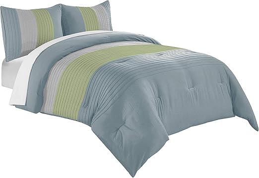 Amazon Com Chezmoi Collection Harper 3 Piece Luxury Striped