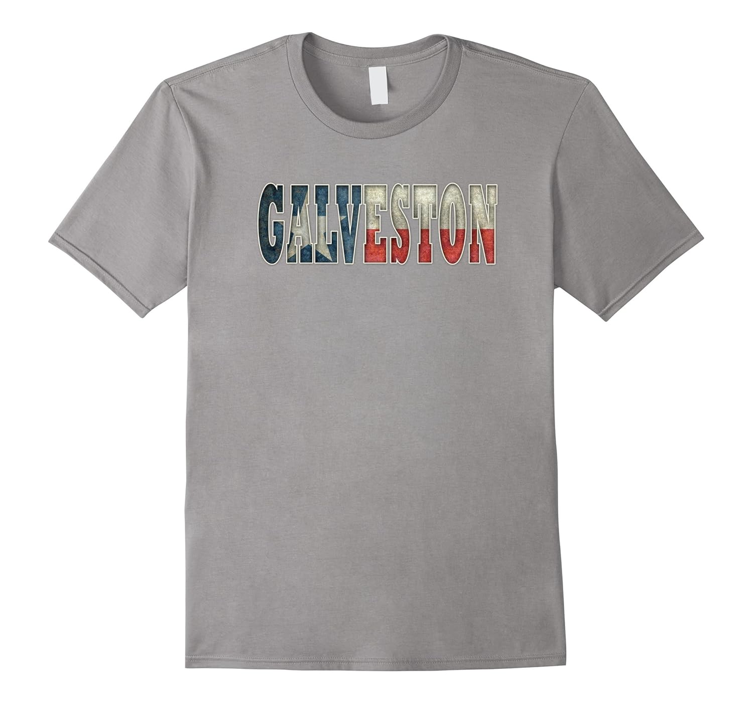 Texas Flag Galveston Vintage Distressed T-Shirt-FL