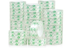 Crystal Clear Transparent Tape, 24 Rolls Value Pack, 3/4 in x 1000 in, 1 inch Core, Gift Wrapping Tape Refill Roll for Office