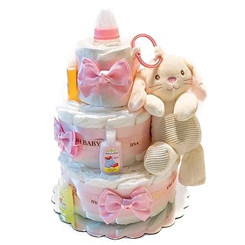 Amazon Com Diaper Cake Baby Shower Decor Useful Gift For New