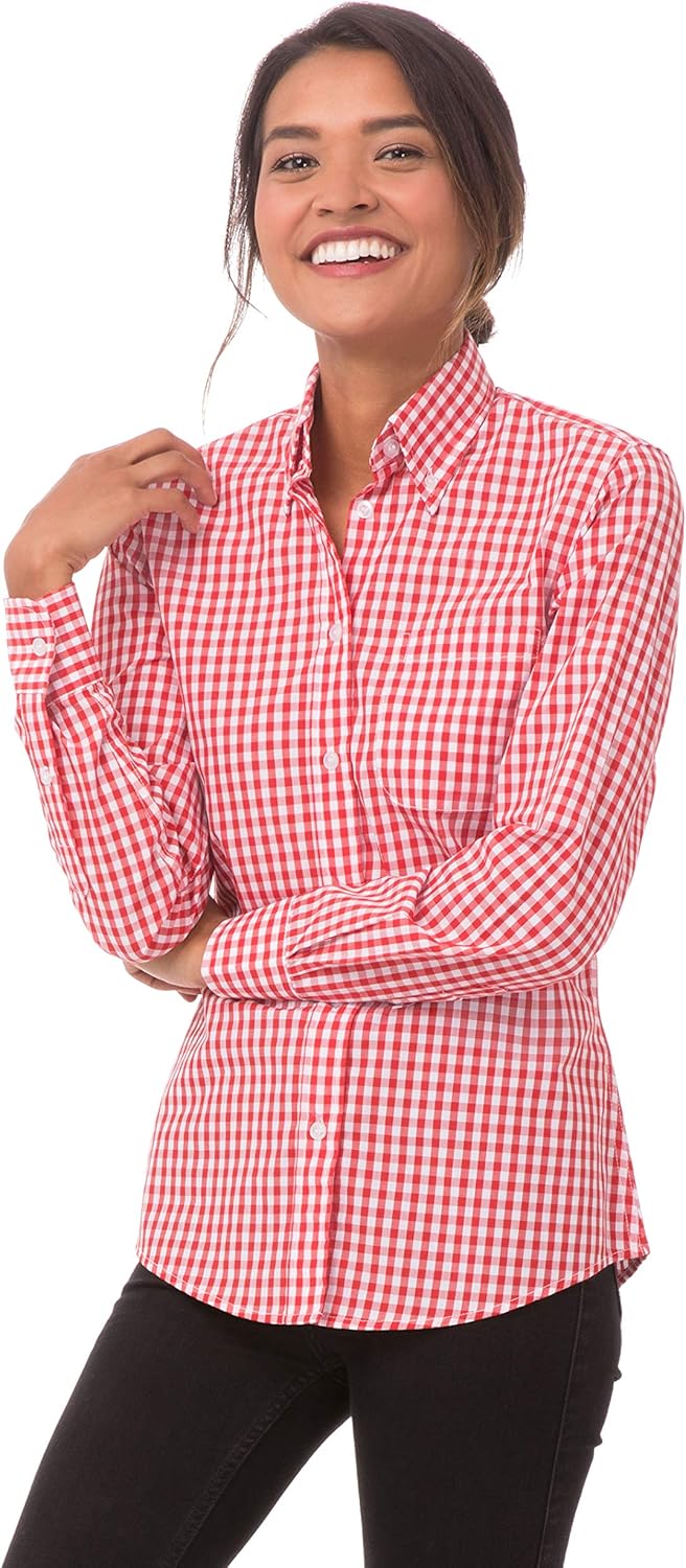 Chef Works Women's Gingham Dress Shirt