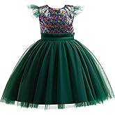 GetWish Girls Sequin Formal Dress Kids Fancy Sparkly Pageant Party Birthday Prom Princess Ball Gown Dresses for Girls