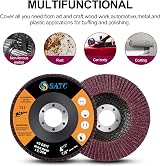 SATC Flap Discs 115mm 20 Pack 40 Grit T27 22.23mm Arbor for Angle Grinder view 5