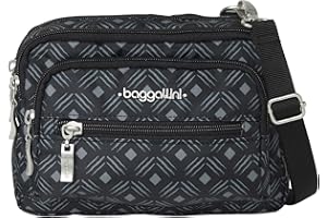 Baggallini Triple Zip Small convertible Crossbody Fannypack Belt Bag-lightweight Water-resistant