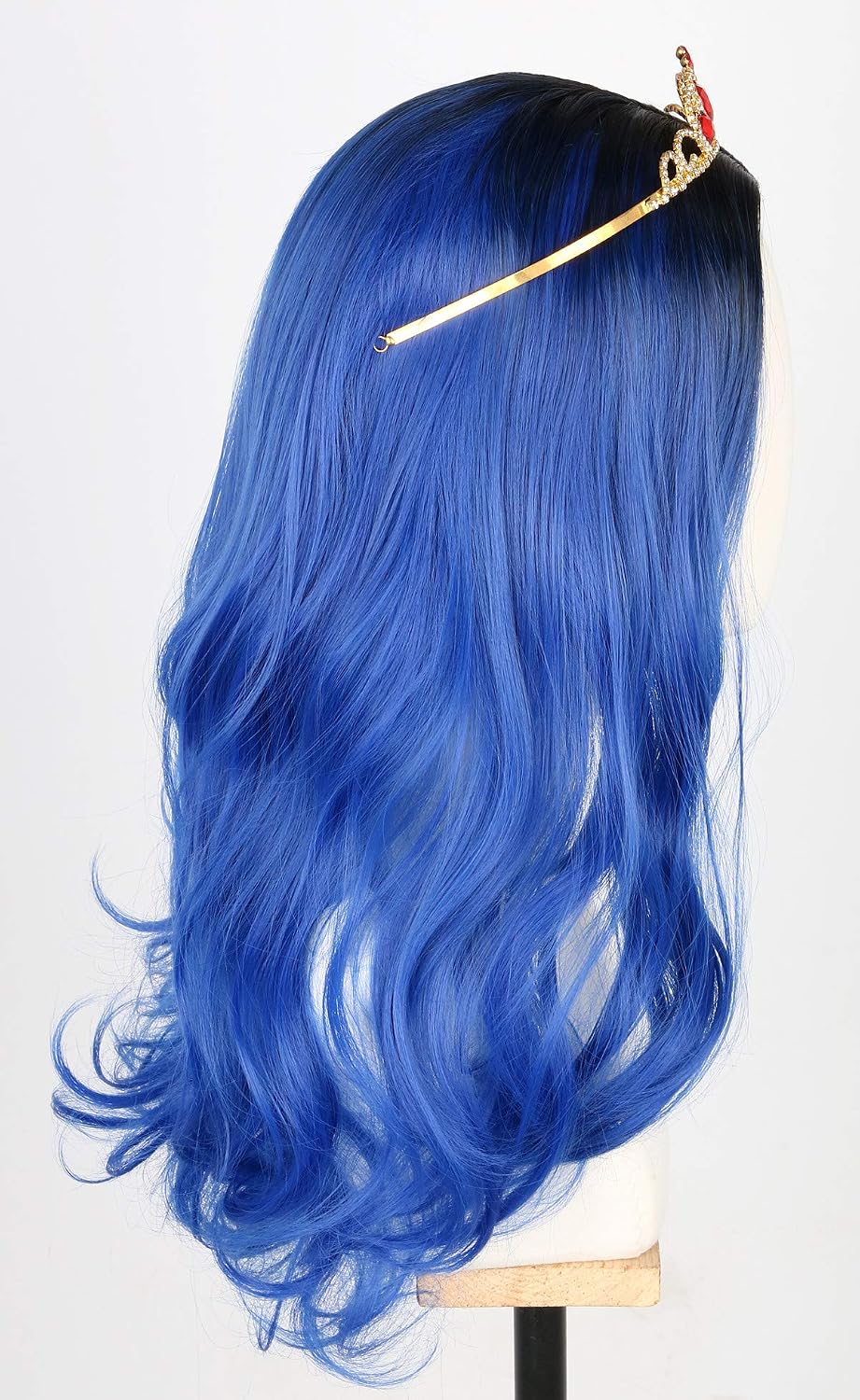 Topcosplay Wig for Women or Girls Long Wavy Wig Black Blue Curly Wig for Halloween Costume Fancy Dress - Image 5