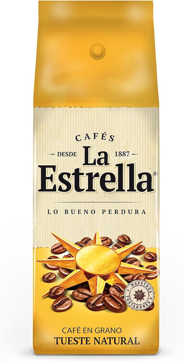 La Estrella Café en Grano Tostado Natural Pack de 4 x