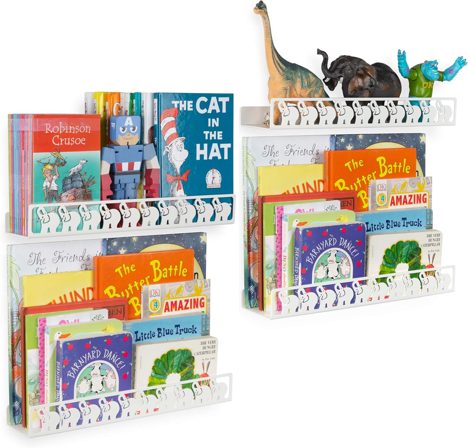 elephant bookshelf nursery