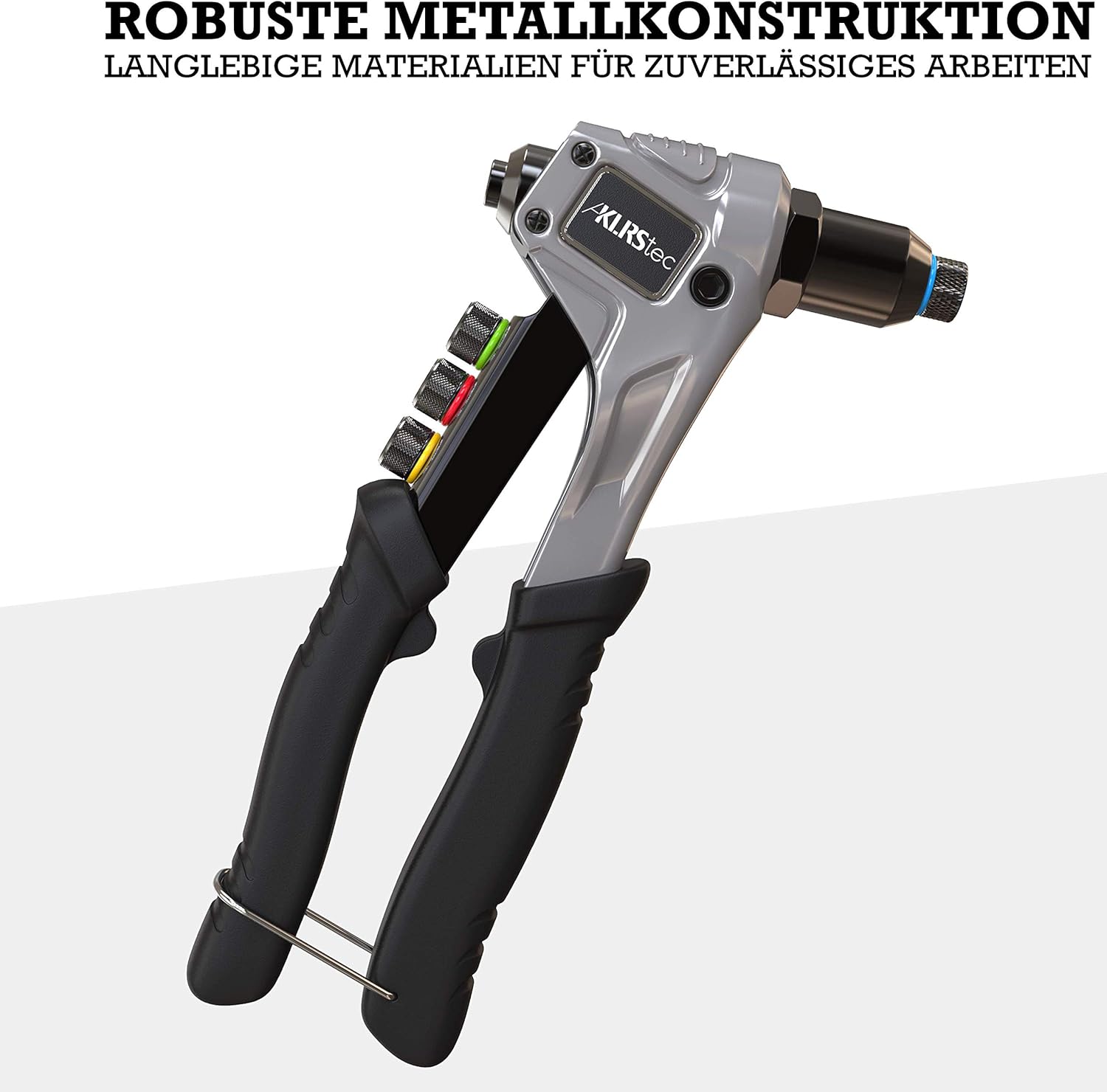KLRStec® Professional Rivet Gun Kit incl. 120 Pop Rivets and 4 HSS Drills - High Quality Pop Rivet Tool Kit for Processing Pop Rivets - Image 4