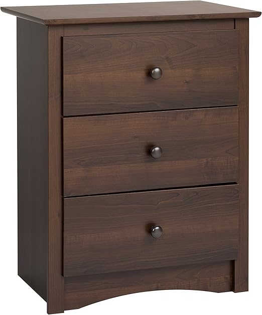 Amazon Com Prepac Fremont Nightstand Tall 3 Drawer Espresso Furniture Decor