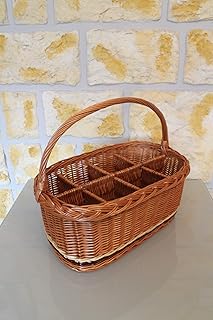 Marcus Flaschenkorb Einkaufskorb Weidenkorb Autokorb Weide Korbwaren Korb Flaschenträger 8 Flaschen