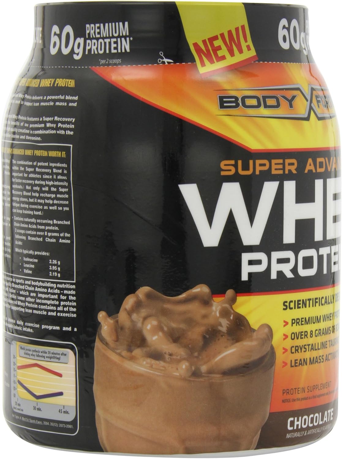 Body Fortress Whey Protein Powder, Chocolate, 31.2 Ounces (Pack of 2
