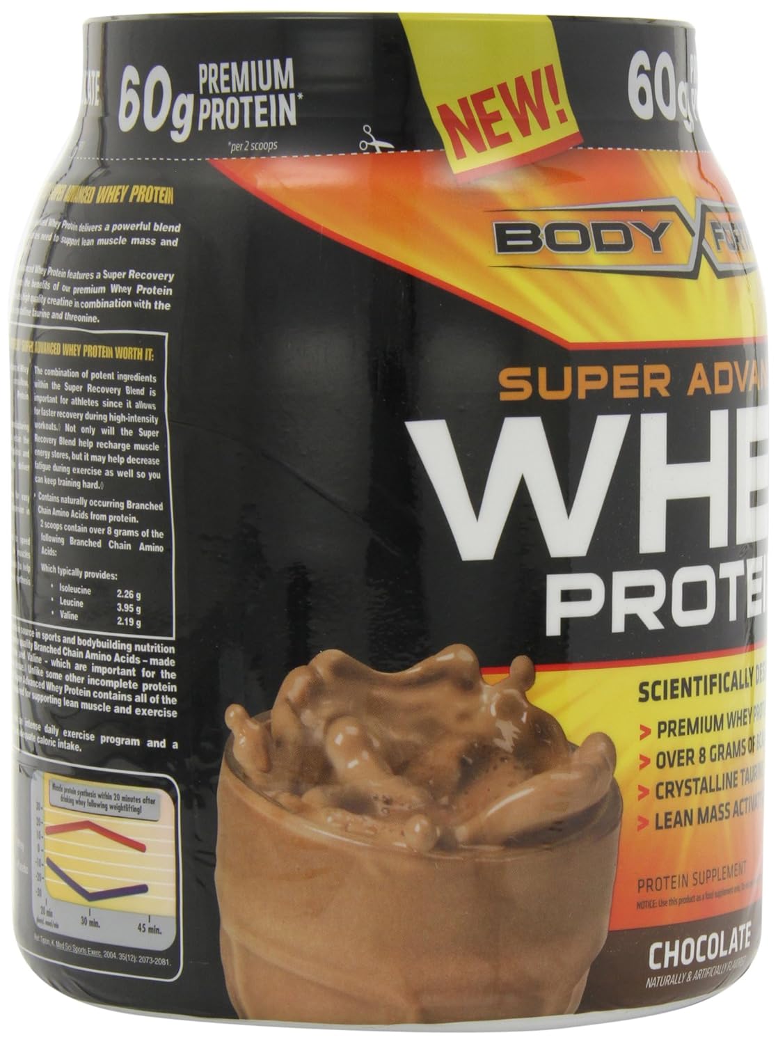 Body Fortress Whey Protein Powder, Chocolate, 31.2 Ounces (Pack of 2