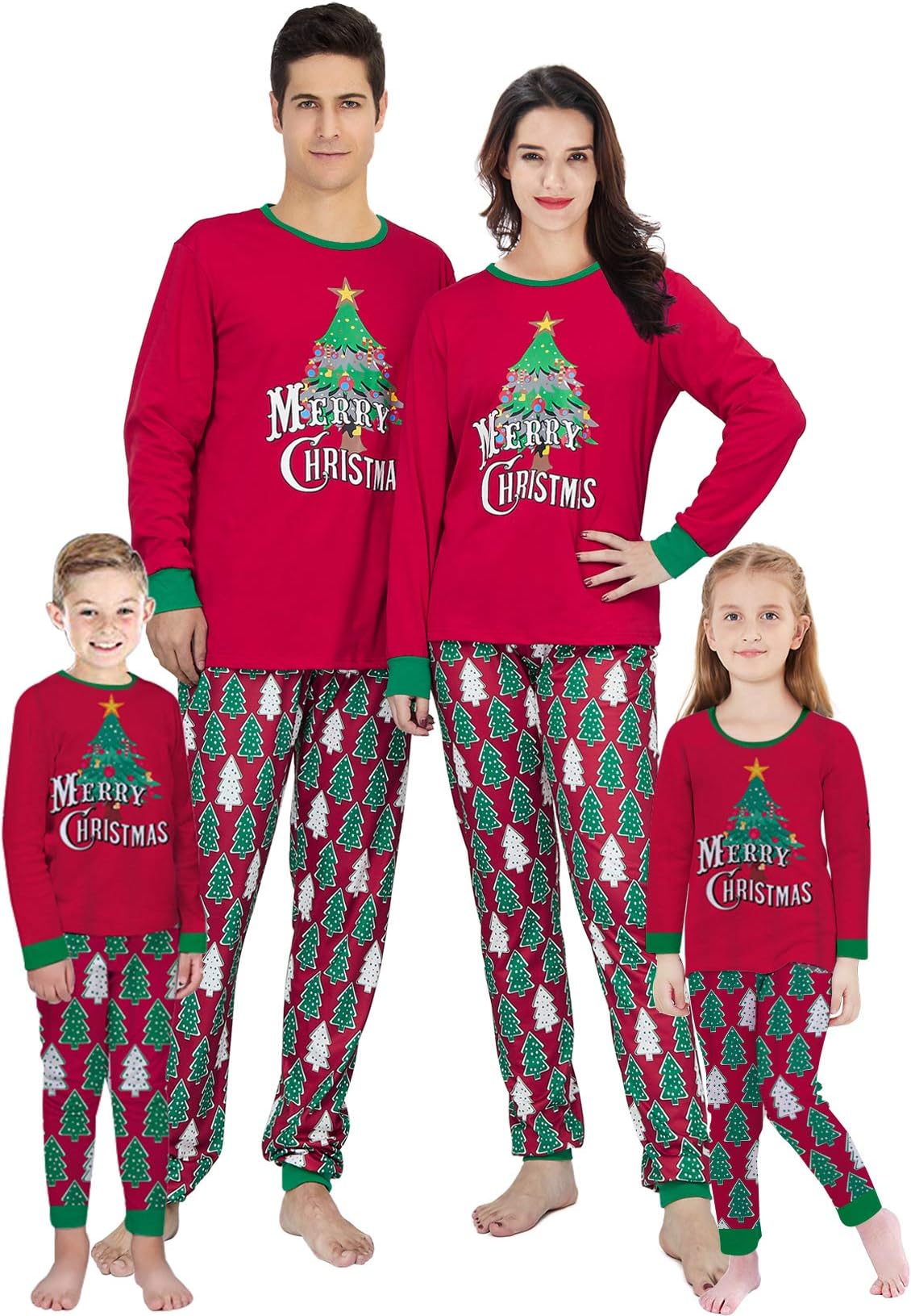 TUPOMAS Christmas Family Matching Pajamas Set Men Women Pyjamas Boys Girls Xmas Santa Pjs Toddlers Kids Sleepwear