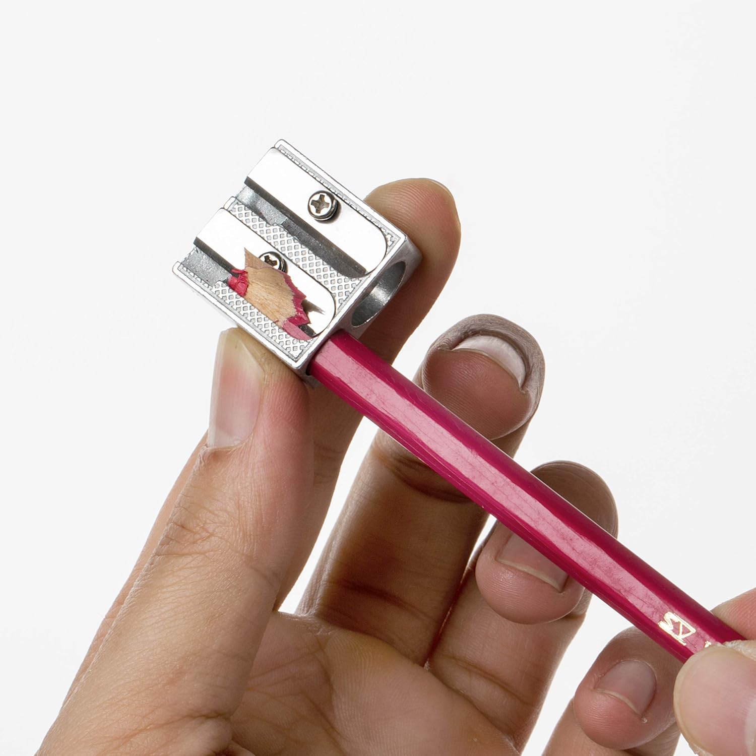 Mr. Pen Handheld Metal Pencil Sharpener with 2 Holes, Pack of 6 : Office Products