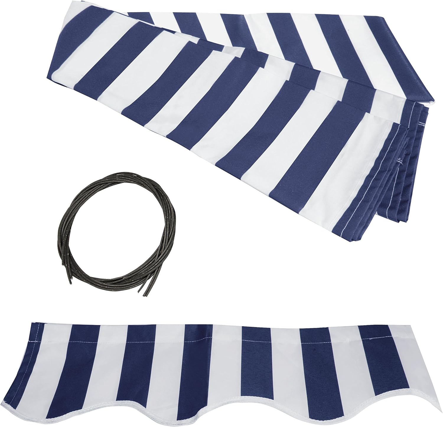 ALEKO FAB20X10BLUWT03 Retractable Awning Fabric Replacement 20 x 10 Feet Blue and White Striped