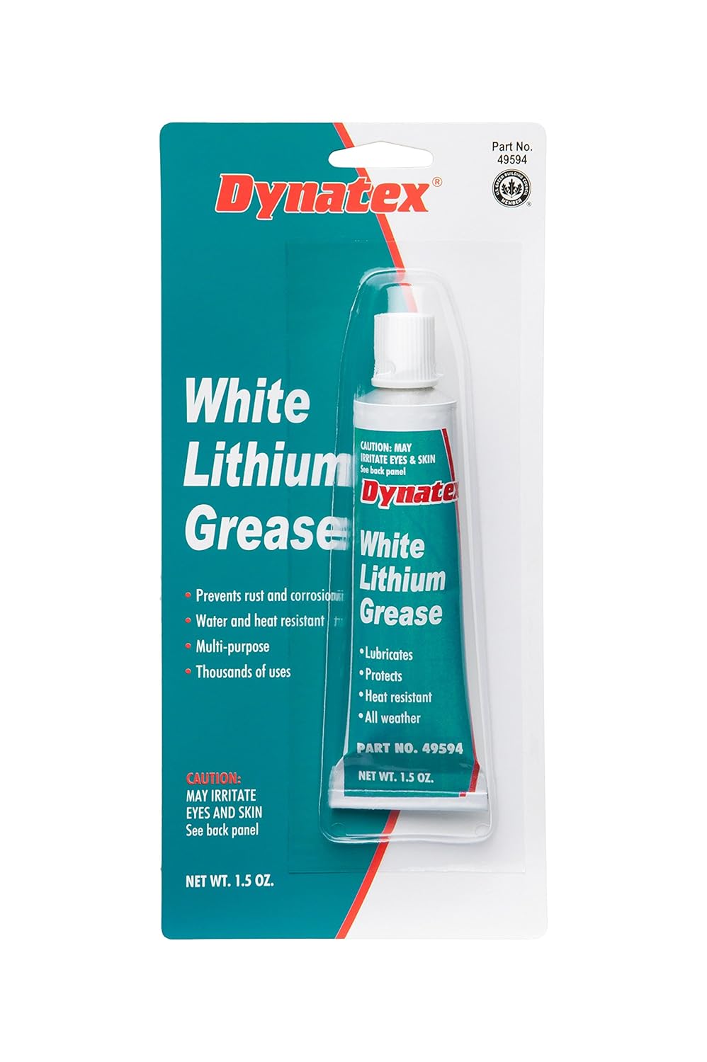 Dynatex 49594 Lithium MultiPurpose Grease, 1.5 oz Tube, White (Pack of 12) Industrial Greases