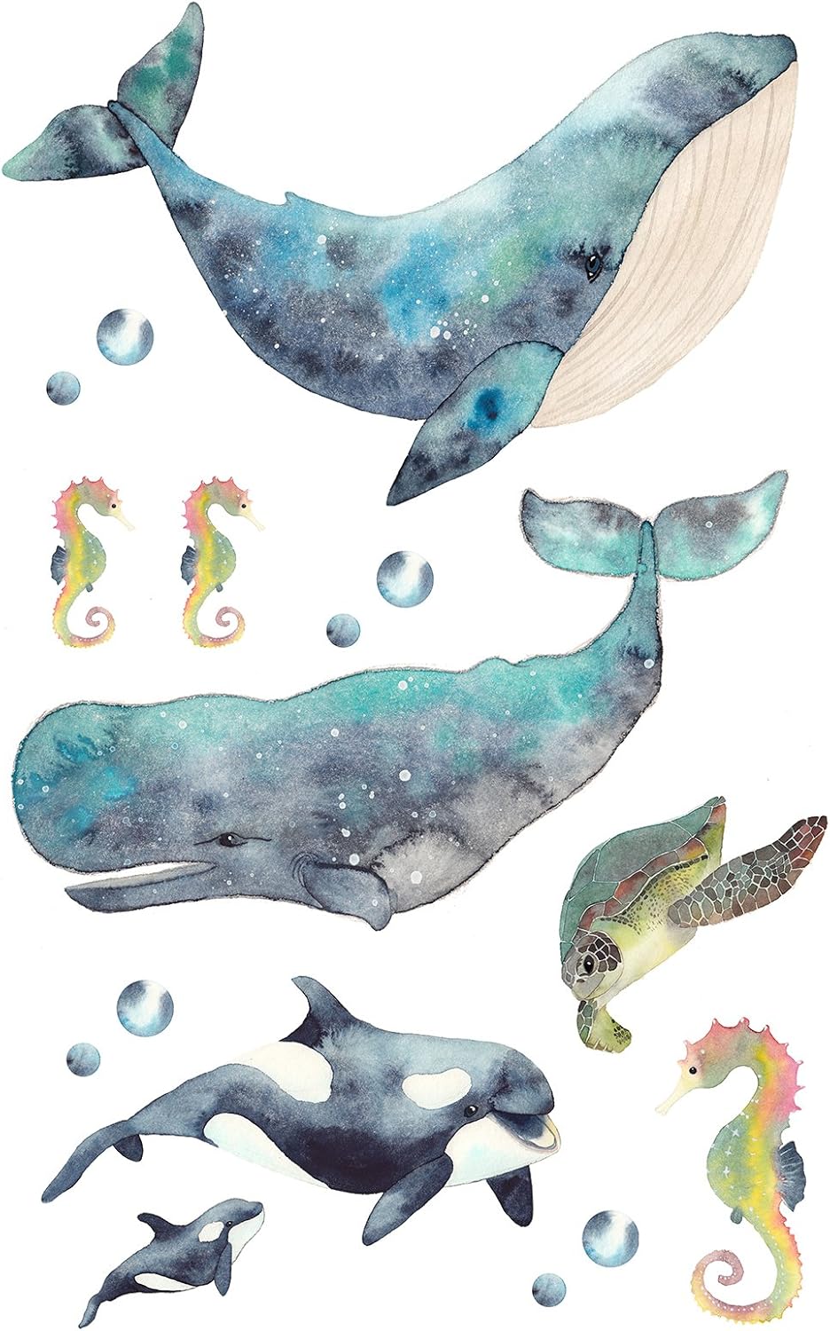 Savacaf Com Deko Furs Kinderzimmer Wohnaccessoires Deko Tinyfoxes Fensterbild Meerestiere Im Set Aus 16 Teilen