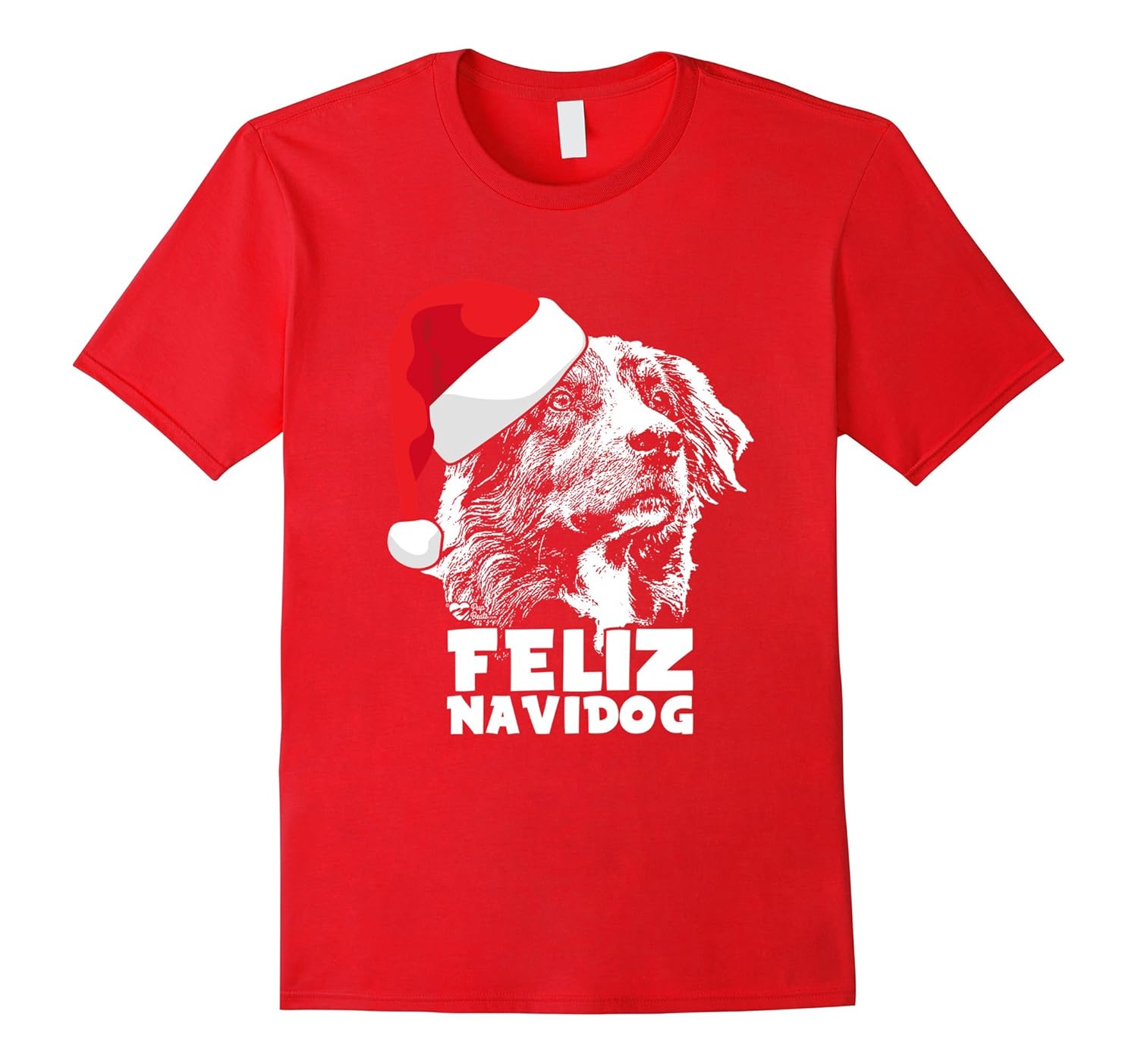 Australian Shepherd Cute Feliz Navidog Christmas Shirt-ANZ