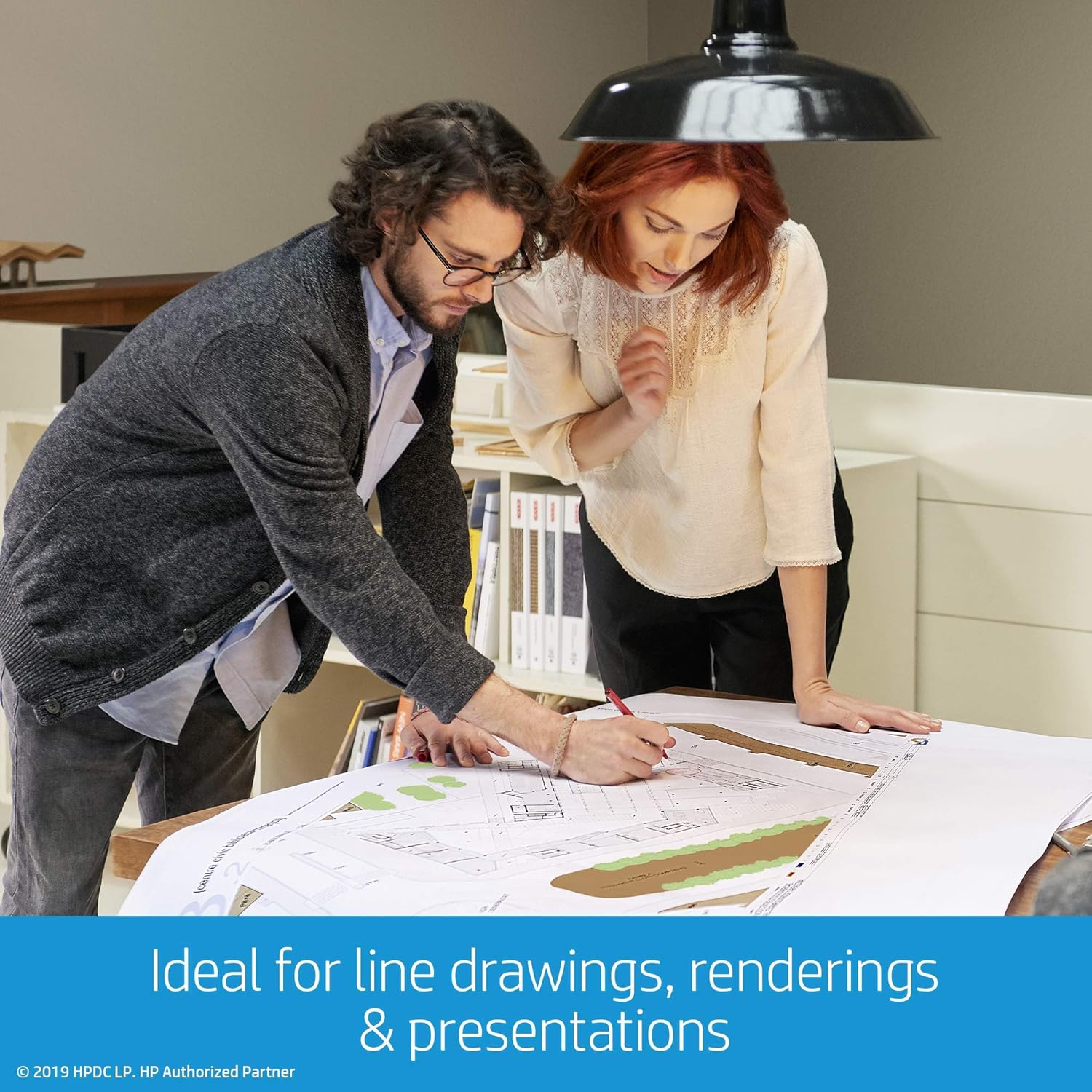 hp designjet t630 large format wireless plotter printer