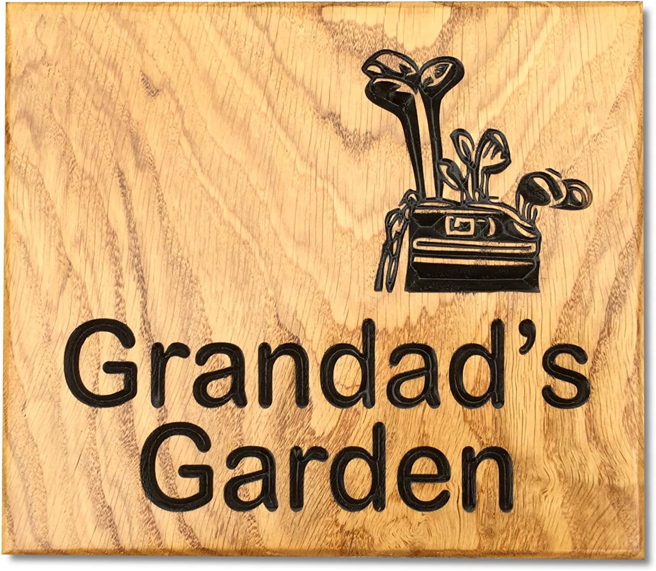Personalised customisable bespoke text optional images square 22x19cm hand finished modern solid oak engraved wooden house name garden gate shed number street door plaque gifts child bedroom wall art