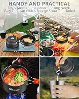 HOMGEN Camping Cookware Set 2-3 People Aluminum Pots Pans Stove Kit view 4