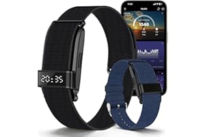 Fitness Trackers Smart Wristband With Hidden Screen(Wrist-Raise Screen Activation)Activity &amp; Sleep Tracker with Heart Rate/HRV/Blood Oxygen, Vibration Alerts, Free APP (Black, Universal Size)4.9 out of 5 stars 25$39.99