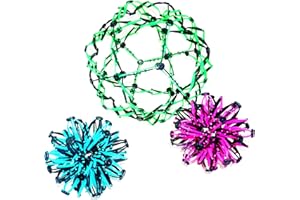4E's Novelty 3 Pack Expandable Breathing Ball Sphere Toy - Expanding Stress Relief Breathing Ball Toys for Kids & Adults - fo