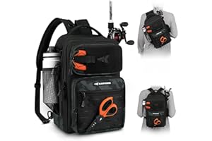 KastKing BlowBak Tactical Sling Tackle Bag-Lightweight Fishing Backpack Storge Fishing Gear and Equipment,Gift for Men