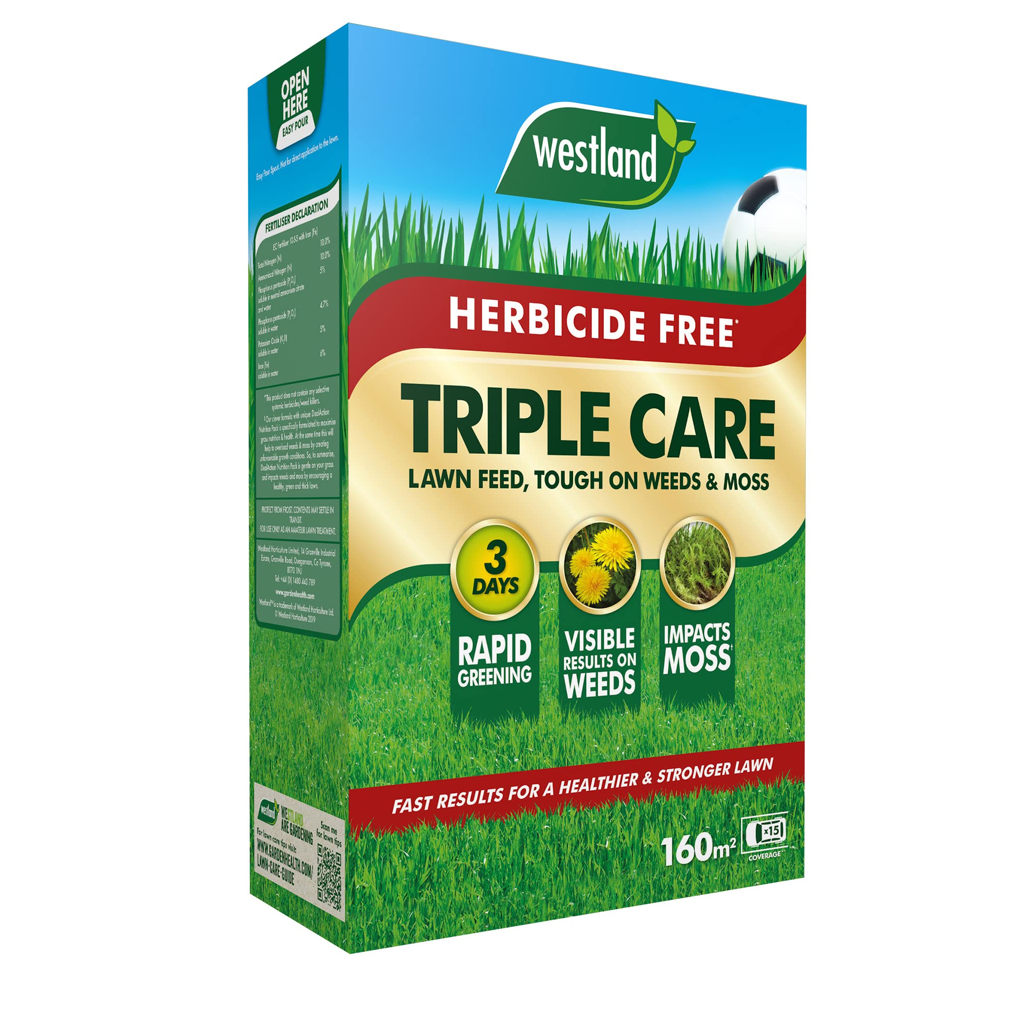 Westland Herbicide All in One Triple Action Lawn Care 160m2 Box