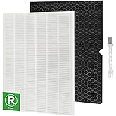 Laukowind 116130 Filter H Replacement for Winix 5500-2 Air Purifier and Models AM80-2, Includes 1 Pack Ture Filters and 1 Pack Activated Carbon Pre-filters (1 Sets)