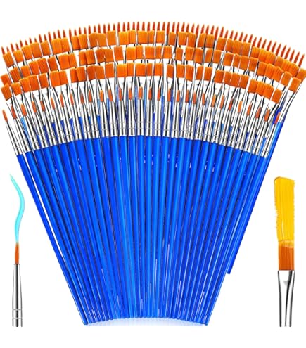 Creativity Street – Barattolo Con 144 Pennelli Economici Per Pittura – Lunghezza 15,2 Cm, 6 Colori Diversi
