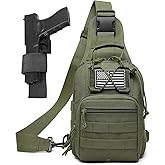 ATBP Small Tactical Sling Bag for Men with Holster Military EDC Shoulder Bag CCW Crossbody Bag 7 Liters