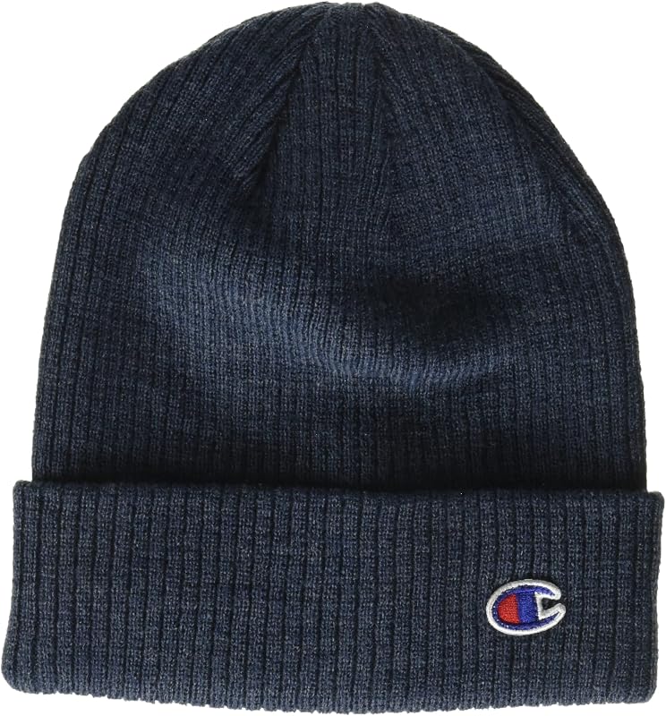Berretto con Logo, Blu Scuro mélange, Taglia Unica Unisex-Adulto