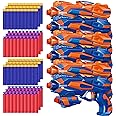 POKONBOY 6 Pack Blaster Toys Guns for Boys Fit for Nerf Bullets, Toy Guns with 120 PCS Refill Foam Darts for Boys Girls Birthday Gifts Party Favors Hand Gun Toys for 6+ Year Old Kids