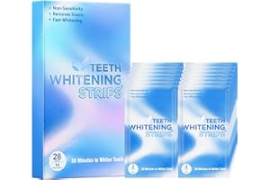 ANNECAL Teeth Whitening Strips White Strip - 28 Pcs Sensitive Whiten Stripe, Natural Enamel Safe Non-Slip Dry Product,30 Minutes Fast Effects Tooth Whitener,14 Treatments Mint Kit for Home Family Travel Work