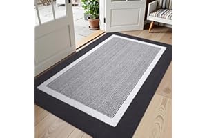 Kitinjoy Indoor Door Mat, Non-Slip Absorbent Mud Trapper Front Door Mats,Washable Durable Door Mats Indoor, Low-Profile Entry