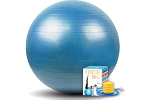 SK Depot™ Exercise Ball 33-85cm Extra Thick Yoga Ball Chair, Slow Deflate Fitness Ball Stability Ball for Improved Posture, B