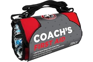 Be Smart Get Prepared 73-Piece Coach’s and Team Sports First Aid Kit in Roll up Bag: Clean, Treat, Protect Cuts, Scrapes. Home, Office, Car, School, Travel, Hunting, Outdoor, Camping, FSA HSA