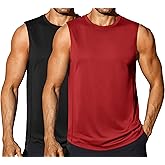 COOFANDY Sleeveless Muscle Shirts for Men Dry Fit Workout Gym Tank Tops Summer Swim Beach Shirt