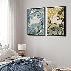MUDECOR Framed Canvas Print Wall Art Set White