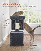 Feandrea Cat Tree Tower 67 cm S Smoky Grey PCT611G01V1 view 9