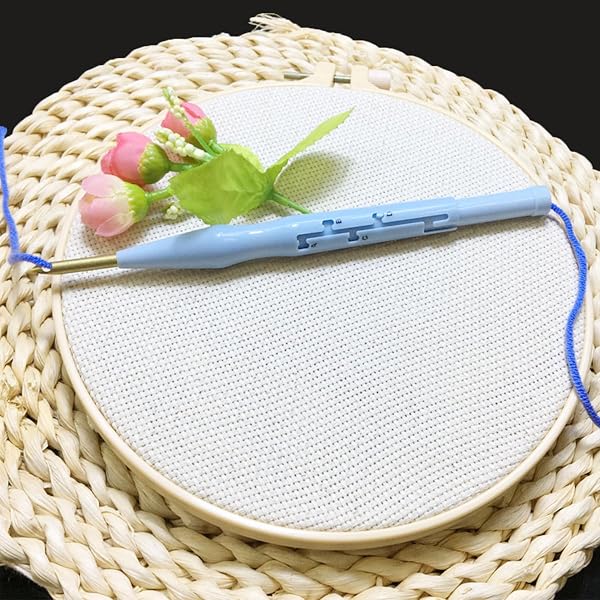 ALLAZONE 3 SET PUNCH NEEDLE EMBROIDERY KITS, PUNCH NEEDLE KITS FOR ADULTS BEGINNER WITH SUNFLOWER PATTERN, INSTRUCTION, PLASTIC HOOP, YARN AND EMBROIDERY HANDLE NEEDLE PEN