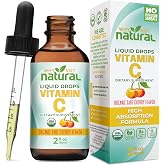 Why Not Natural Organic Liquid Vitamin C Drops Supplement | From Acerola Cherry Extract Vit C to support collagen production, immune health, and healthy aging, USDA Certified