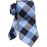 Rosiika Men's Gingham Plaid Stripe Ties Formal Designer Business Wedding Neckties 3.15"