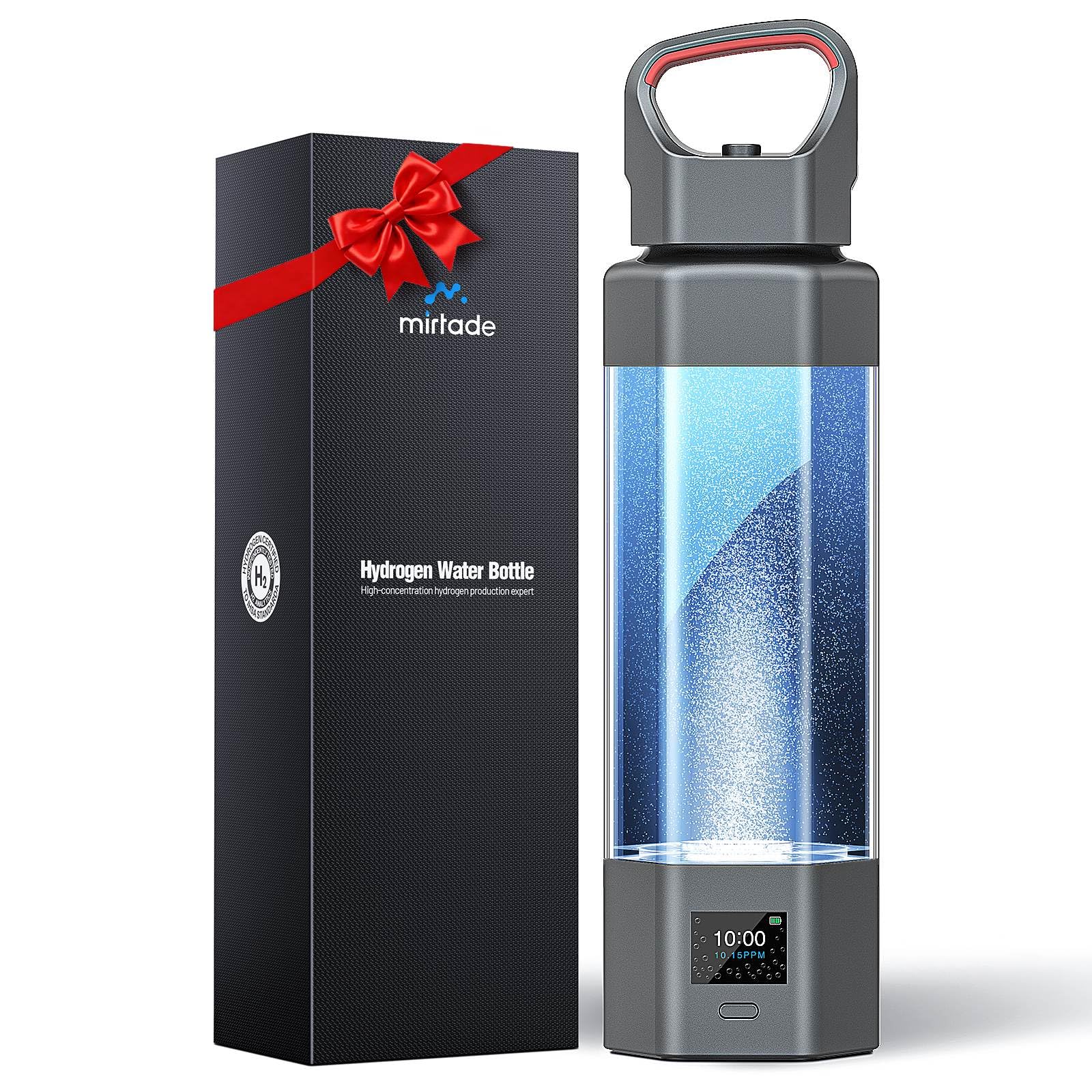 Photo 1 of Hydrogen Water Bottle Generator,Up to 10000+ PPB Hydrogen Bottle Water Ionizer with SPE/PEM Technology,12 OZ Food-Grade PC Hydro Water Machine,SGS-Certified Molecular Generator for Sports/Home(Grey)